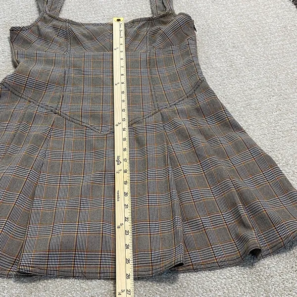BDG Gray Plaid Midi Dress Size L - Image 14