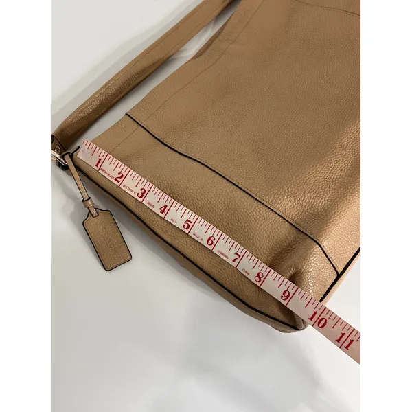 Coach Pebbled Leather Scout Hobo Shoulder Bag Tan Beige Gold Tone Hardware - Image 7