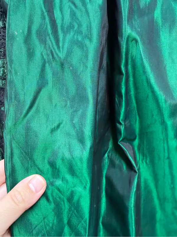Lorelie Vintage Emerald Lace Tulle Bow Prom Dress Romantic Gothic Ethereal Sz 10 - Image 13