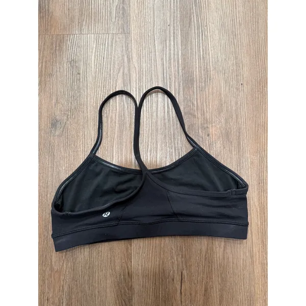 Lululemon Flow Y Bra Black Light Support Yoga Sports Bra Size 8‎ - Image 2