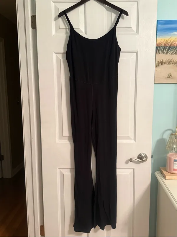 Aerie Offline XTRA Flare Jumpsuit in Black - Image 2