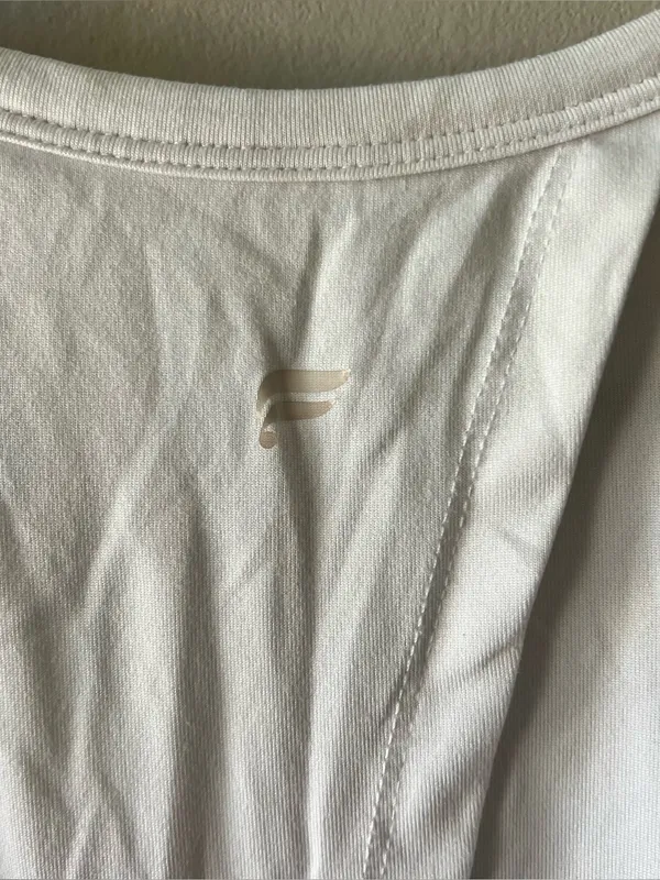 Fabletics White Dry-Flex Twisted Open Back Tank Size Small - Image 4