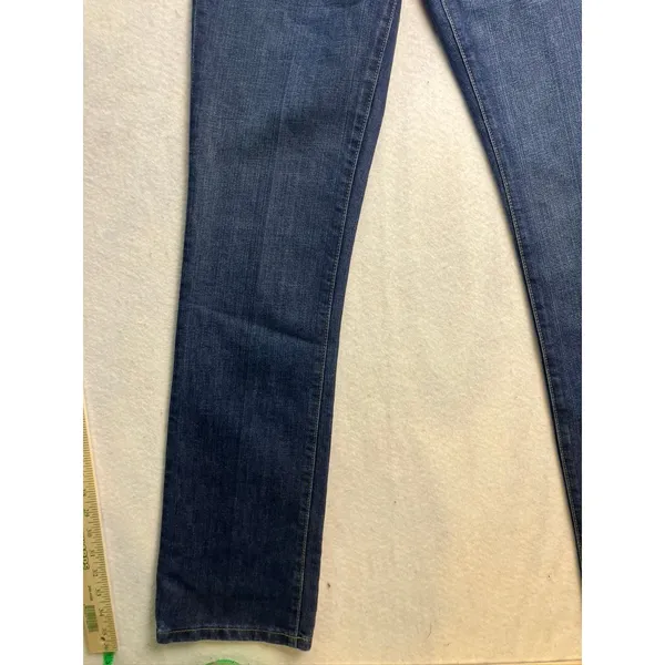 Gap Straight Boy Cut Jeans Womens 6 Long Blue Dark Wash Denim‎ 372071 - Image 10