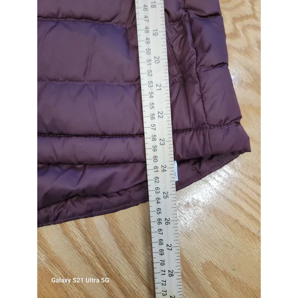 L.L. Bean Puffer Jacket Womens Small Orange Brown Long Sleeve Zip Up Outdoor C6 - Image 12