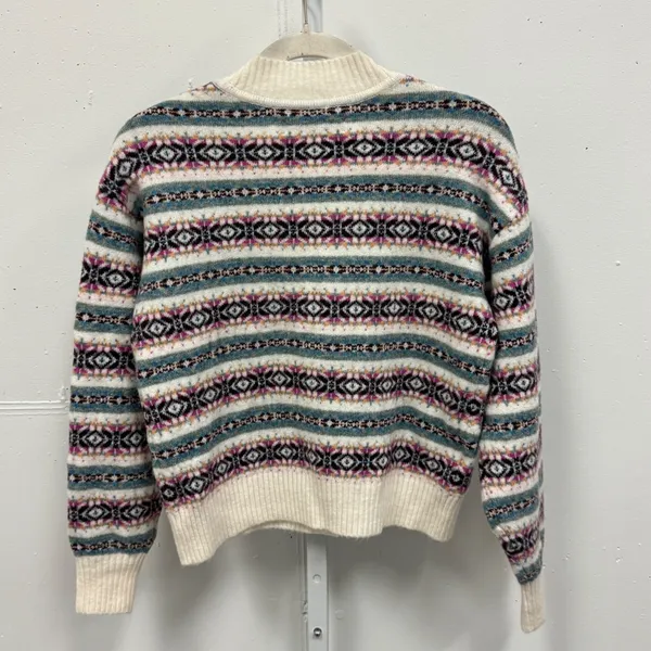 NWT LOFT Fair Isle V-Neck Cardigan Sweater Women's XS Multi Knit Button Front‎ - Image 5