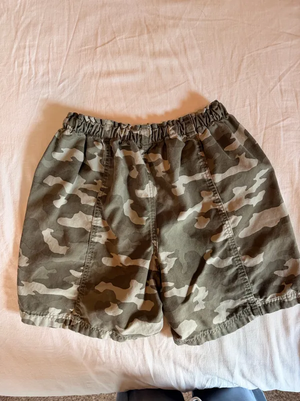 Aerie Camo Utility Shorts Size M Green Drawstring High Rise Casual - Image 4