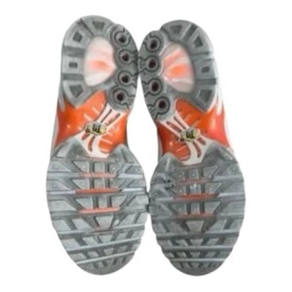 Nike Air Max Plus TN SE GS Kids Sneakers Size 7Y White Silver Orange AR0005-100 - Image 11