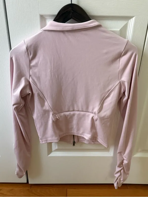 Gilly Hicks Active Recharge Bow Double Zip Jacket in Light Lilac - Image 3