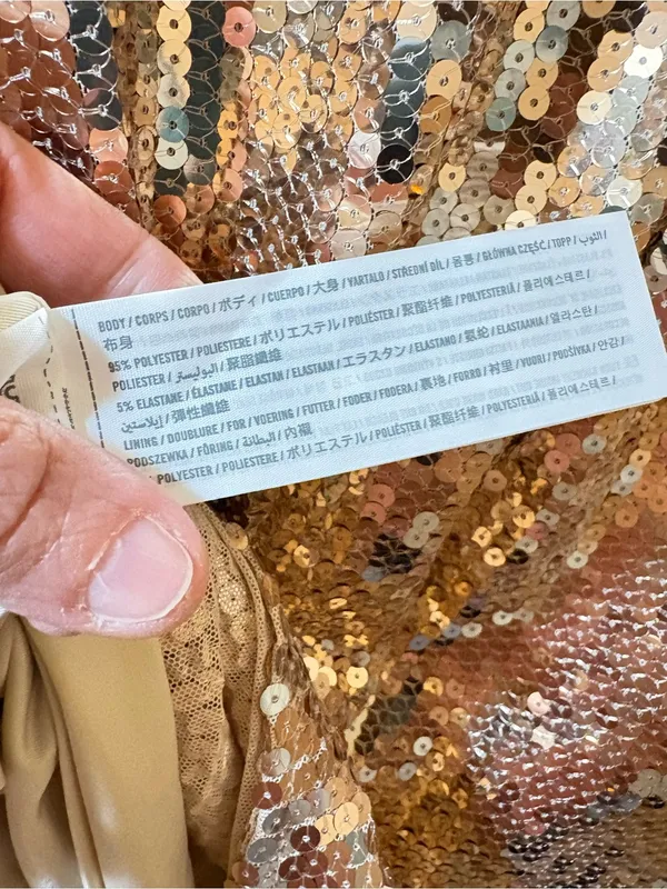 NWT Abercrombie & Fitch Paloma Gold Sequin Bodycon Mini Dress - Image 12