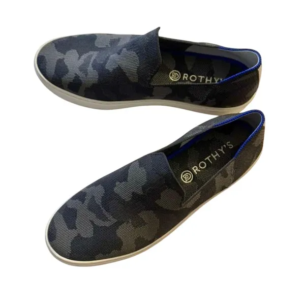 Rothy’s The Original Slip on Sneaker in Camo Grey Black Size 10 - Image 3