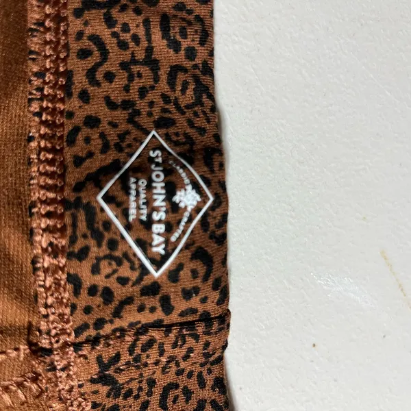 St John Bay (Xl) Cheetah Print Pull On Pants With Tummy Control‎ Panel Preowned - Image 5