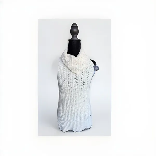 Hollister California Cream Sleeveless Cowl-neck Knit Tunic Sweater - SZ XS - Image 2