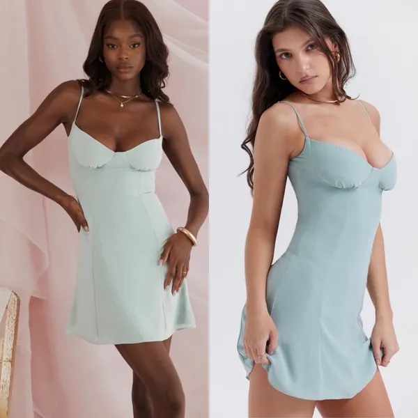 House of CB London Christiana Mini Dress Light Jade Size XS - Image 2