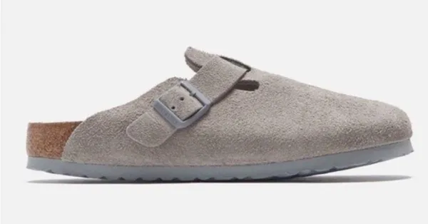Birkenstock Boston Soft Stone Coin Suede - Image 2