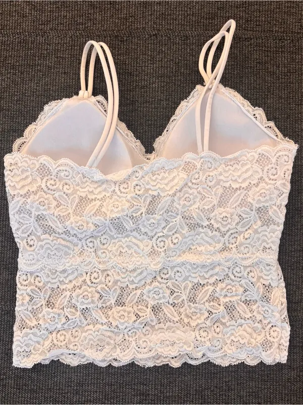 Lace Bralette Cami in Soft White - Image 2