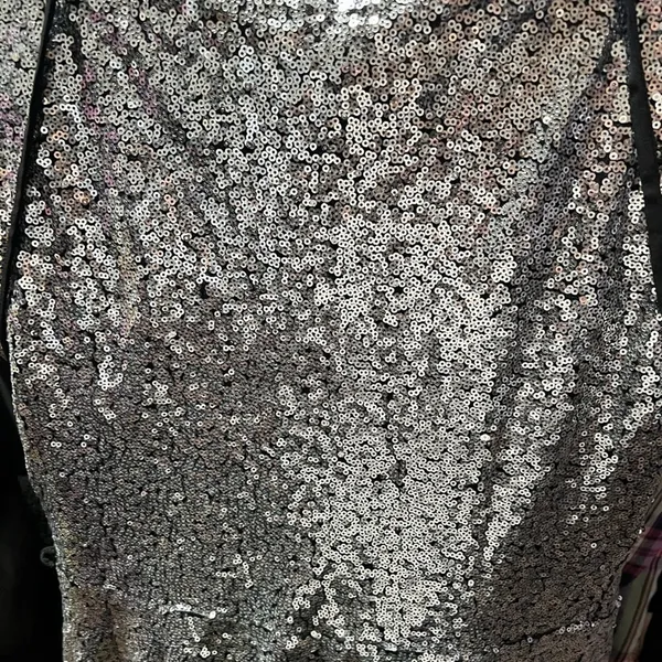Aqua Silver Sequin Wrap Dress Sz Small - Image 6