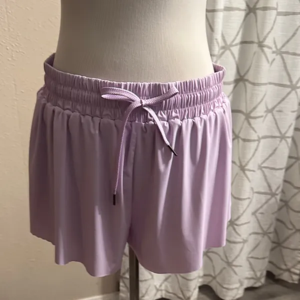 Lavender Women's Shorts Purple Size XL - Image 5
