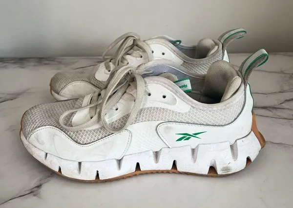 Reebok Zig Dynamica White Green Running Sneakers Size 8 - Image 3