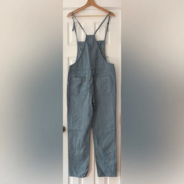 Sage The Label Blue and White Striped Overalls Size Medium‎ NWT - Image 6