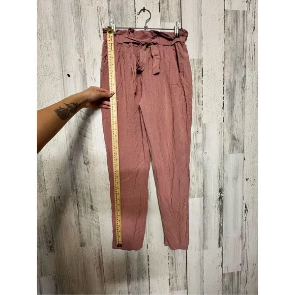 Ambiance Womens comfortable relaxed paper bag pants Size small - Image 2