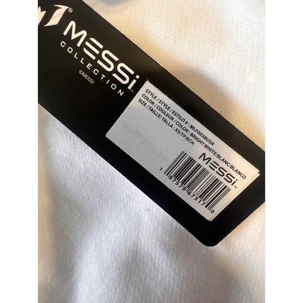 Messi Collection White V-Neck Sweatshirt XS Soccer Football Pullover NWT - Image 7