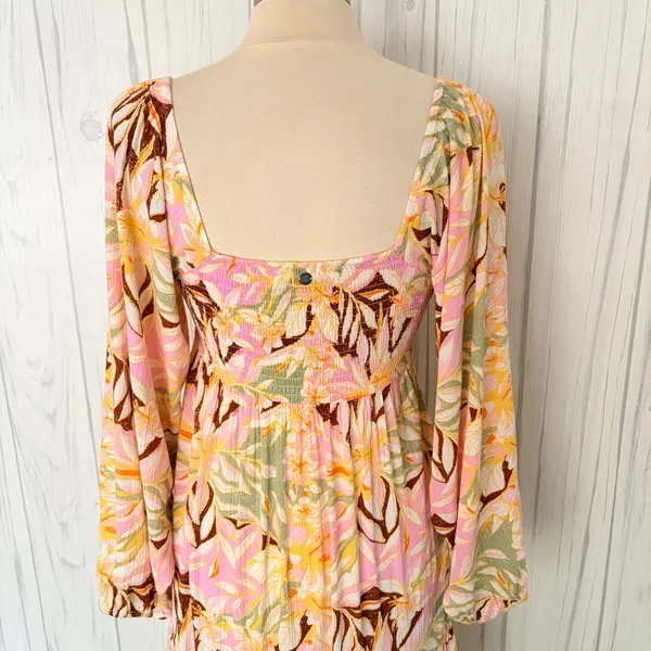 ROXY On Holiday Long-Sleeve Maxi Dress Twist‎ Front with Cutout, XS - Image 11