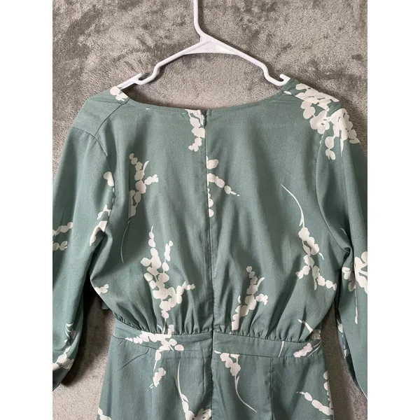 Saints +‎ Secrets Sage Green Floral Cutout Mini Dress Romantic Feminine Large - Image 6