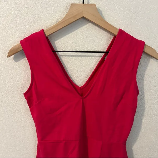ASOS Pink Stretch Bodycon‎ V-Neck V-Back Side Slit Sleeveless Mini Dress Size 4 - Image 5
