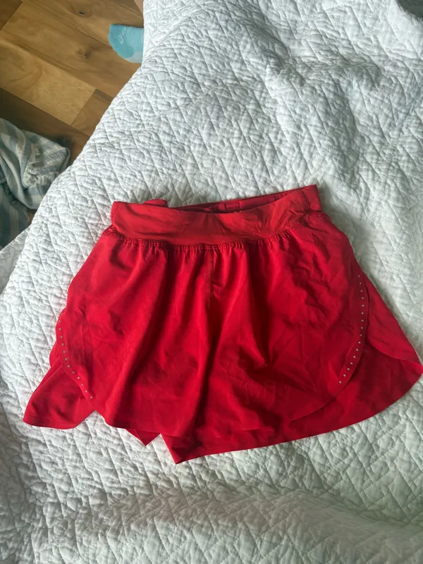 Red Lululemon Shorts Fast and Free - Image 5