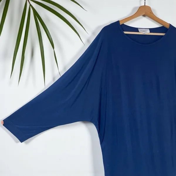 🆕 Von Ronen New York Dolman Sleeve Fitted Mini Dress in Navy - Image 7