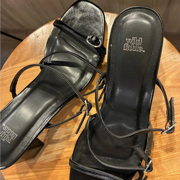 Wild Fable Glossy Black Block Heels - Image 2