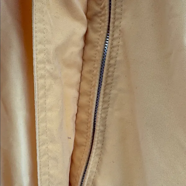 Norm Thompson Yellow Lightweight Jacket vintage lined cinched waist spring M - Image 9