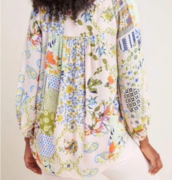 Maeve by Anthropologie Boswell blouse - paisley and pink - Image 5