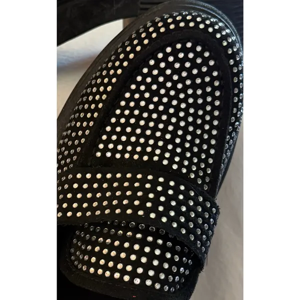 Rouge Helium Loafers Womens Size 10 EU40 Black Rhinestone Platform Chunky Sole - Image 7