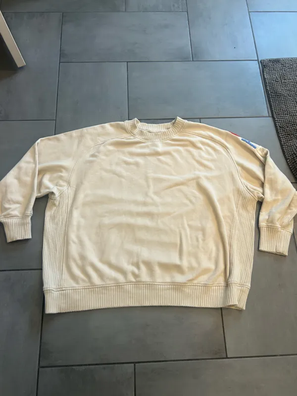 Aerie Down To Earth Cheers Oversized Crewneck in Cream - Image 4