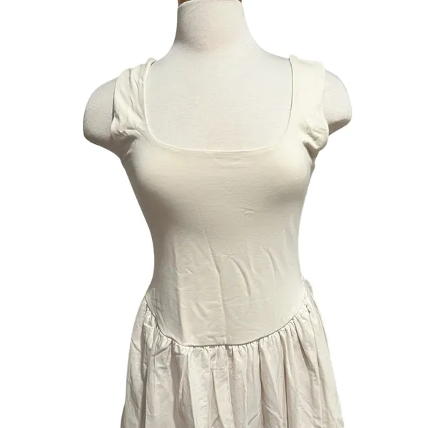J.Crew Drop-waist mixy dress in natural/Ivory color Size Medium NWT - Image 6