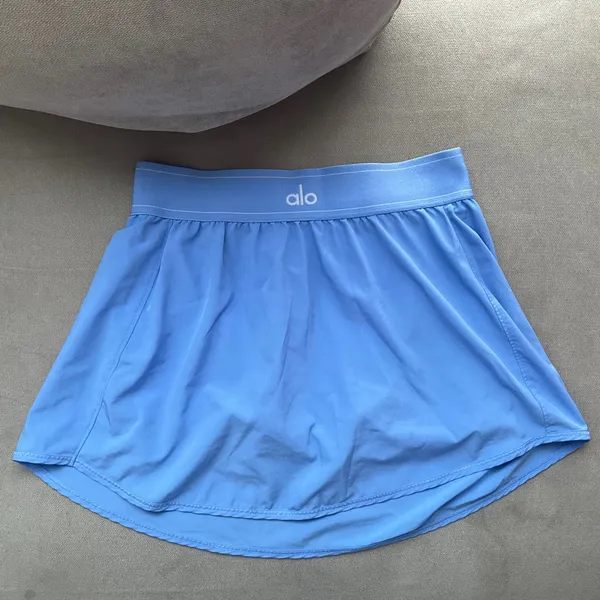Alo Yoga Match Point Tennis Skirt Crystal Clear Blue M - Image 2