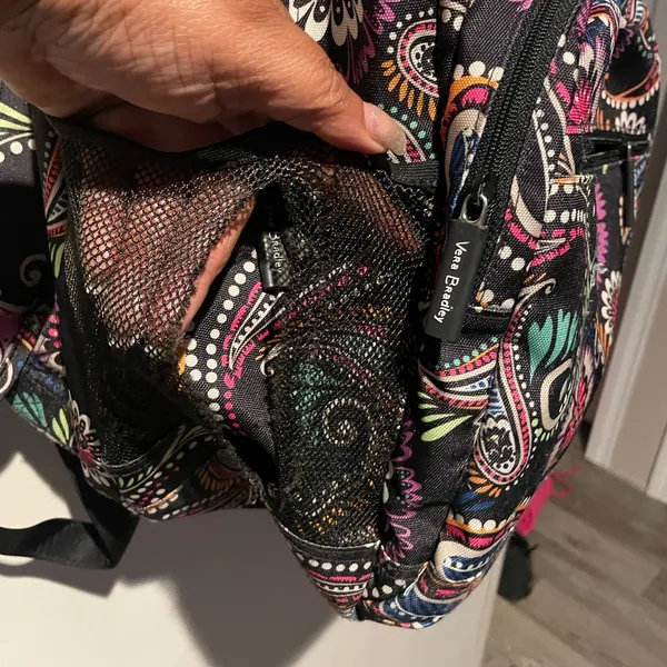 VERA BRADLEY Lighten Up Essential Backpack Bandana Swirl Pattern Computer Bag - Image 2