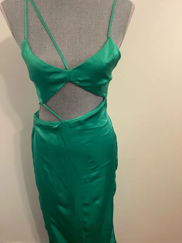 ZARA Satin Midi Dress. Size Small - Image 12