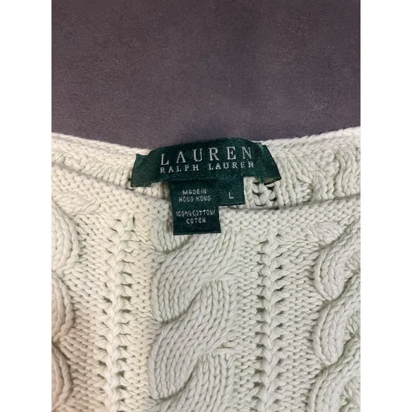 Lauren‎ Ralph Lauren mint greenCable Knit Sweater - Luxurious Comfort B-30 - Image 2