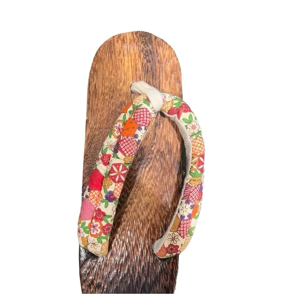 Japanese zōri synthetic wood slippers women's 7/8 - Image 3