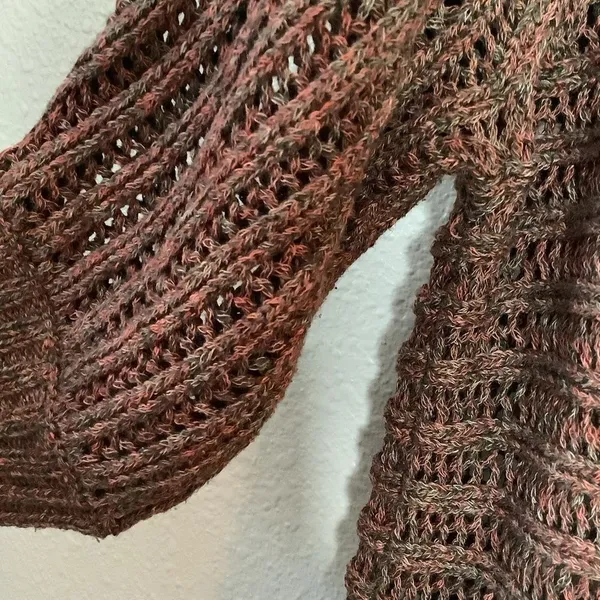 Tribal Brown Sweater XL Open‎ Knit Forest Fairy Autumn Fall Bohemian Boho Hippie - Image 6