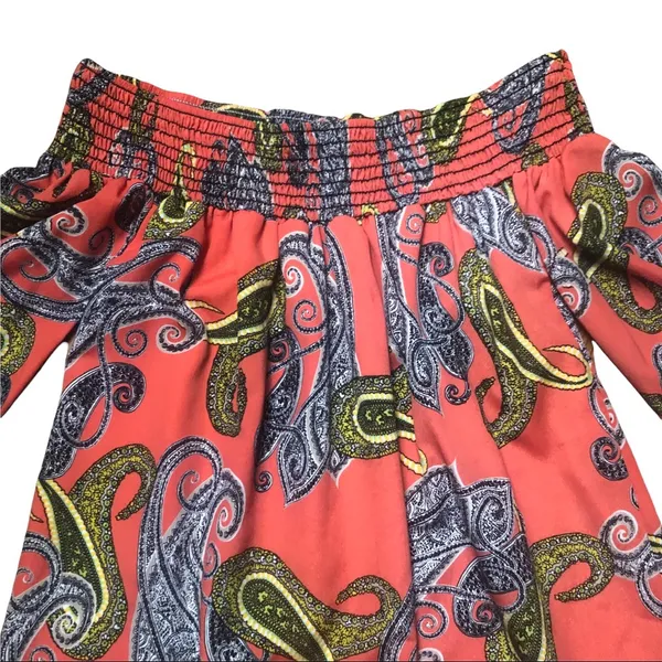 JOYCE Mini Dress Lined Paisley Size Small Pre-Loved - Image 7