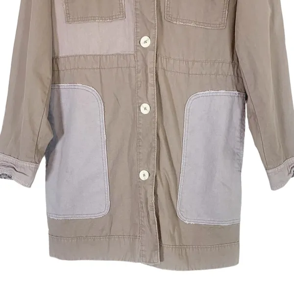 Free People We the Free Apollo Distressed Utility Jacket Size Small - Image 6
