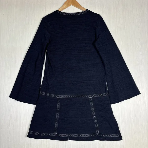 Anthropologie THML Womens Dress Sz S Embroidered Floral Boho Bell‎ Sleeves - Image 8