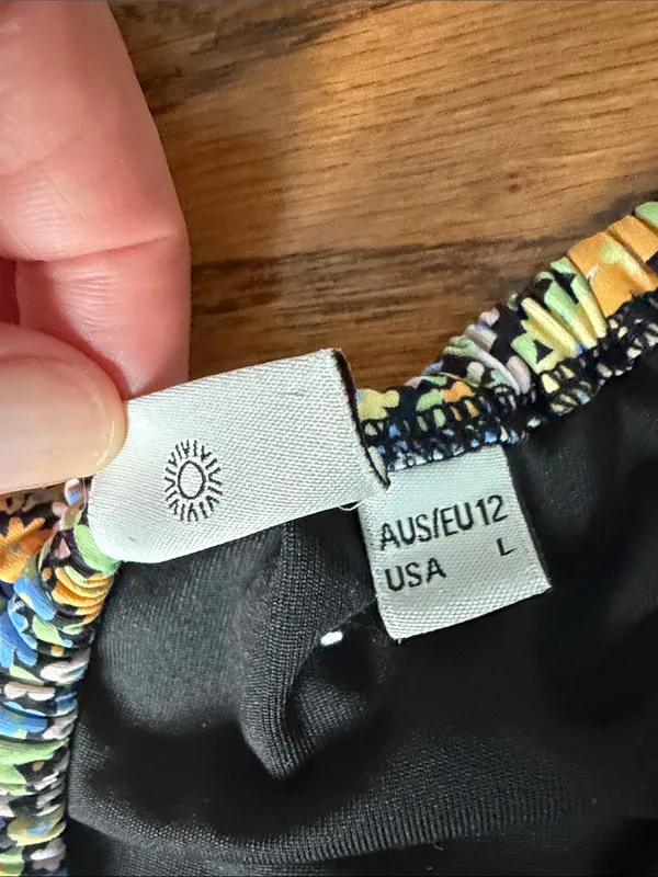 Rhythm. Floral Bikini Top Size L Blue Size L - Image 4