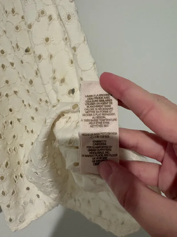 Free People Eyelet Keyhole Tank Top Ivory size Large‎ - Image 6
