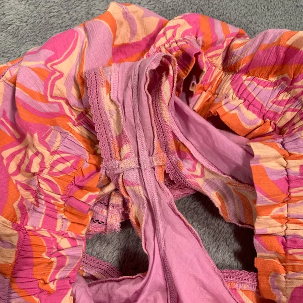 Aerie Pink and Orange Ruffled Skort - Image 8
