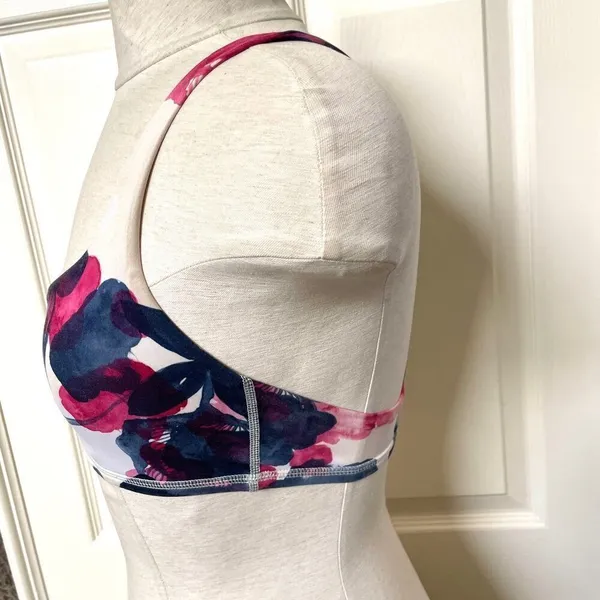 Lululemon pink and blue criss cross strap sports bra - Image 2