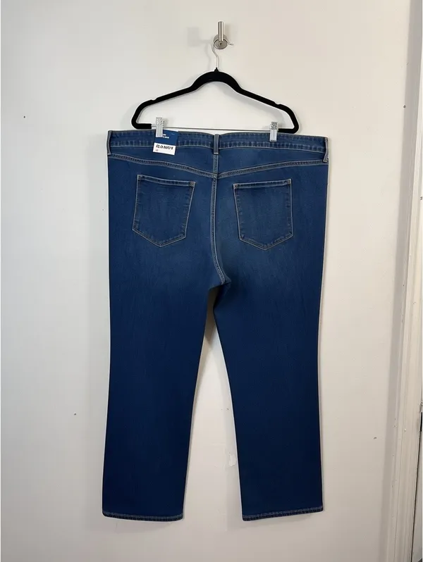 Old Navy Women’s Jeans Size 26 Kicker Boot Cut Mid Rise Stretch Blue Denim NWT - Image 2
